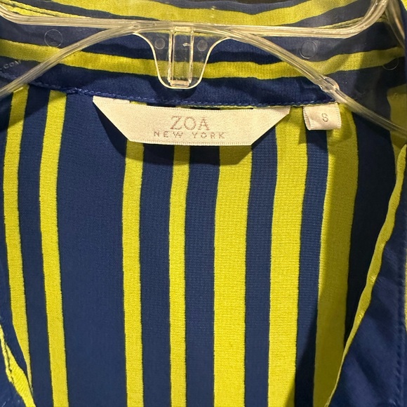 ZOA New York Sheer Tie-Front Button Down Size Small - Picture 4 of 5